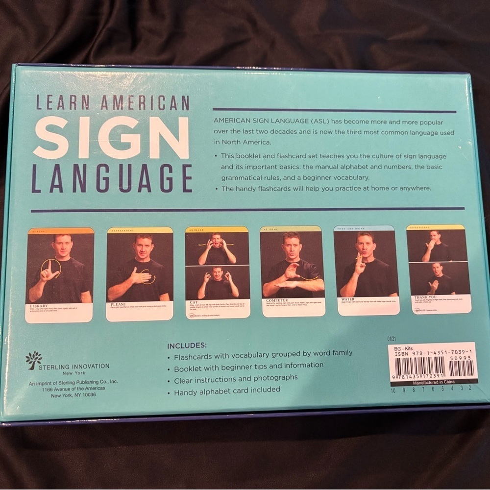 American Sign Language Learning Flashcard Set - Picture 3 of 3